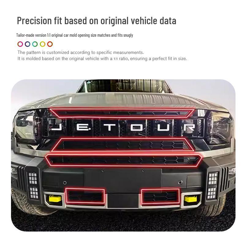 Jetour Traveler Black Warrior Front Grille Anti-Insect Net and Dust Cover Set for Shanhai T2 Accessories