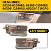 2x For Pontiac Scion Toyota Inner Door Handle Left Right Beige Chrome