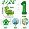 7pcs Dinosaur Balloon Set Dinosaur Birthday Number Mylar Balloon Dinosaur Party Supplies Dinosaur Birthday Decoration