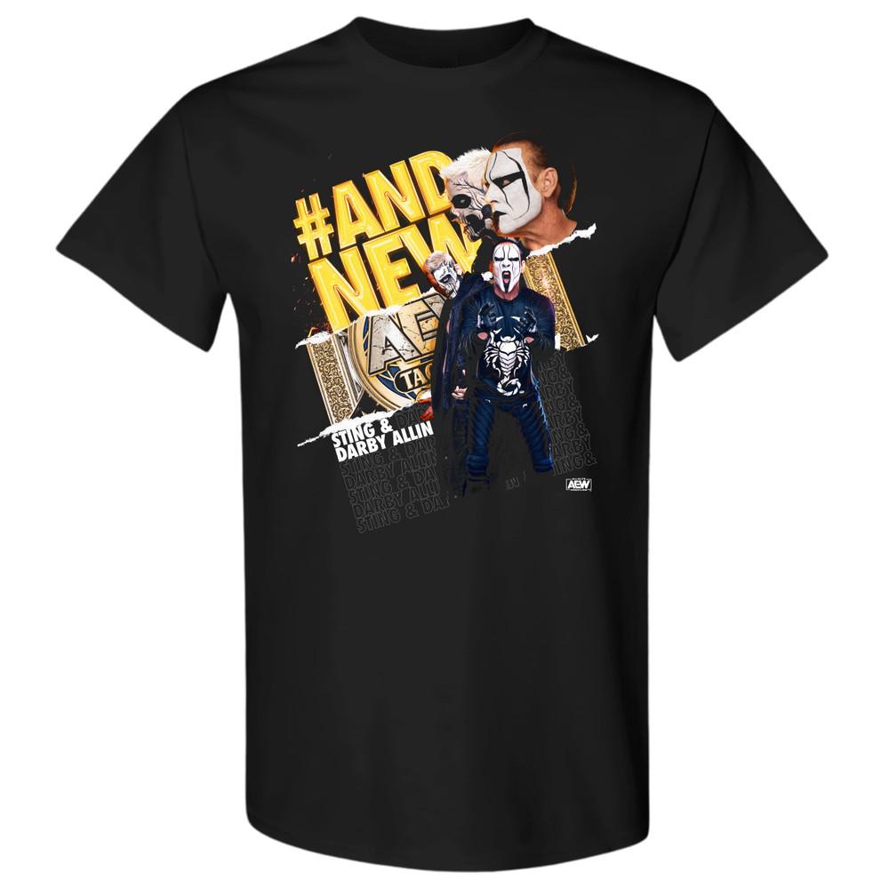 STING amp; DARBY ALLIN  AND NEW TAG TEAM CHAMPS AEW Official TShirt Unisex T-Shirt M