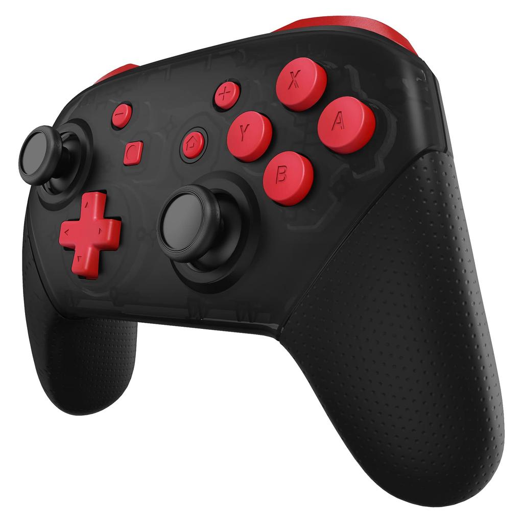 Full Set Buttons for eXtremeRate Switch Pro ABXY ZR ZL L R Buttons for Pro Controller Switch Controller Not Included Controller, D-pad - [Passion Red]