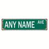 Personalized Retro Street Sign 15.75x3.94in Custom Metal Foil Wall Decor