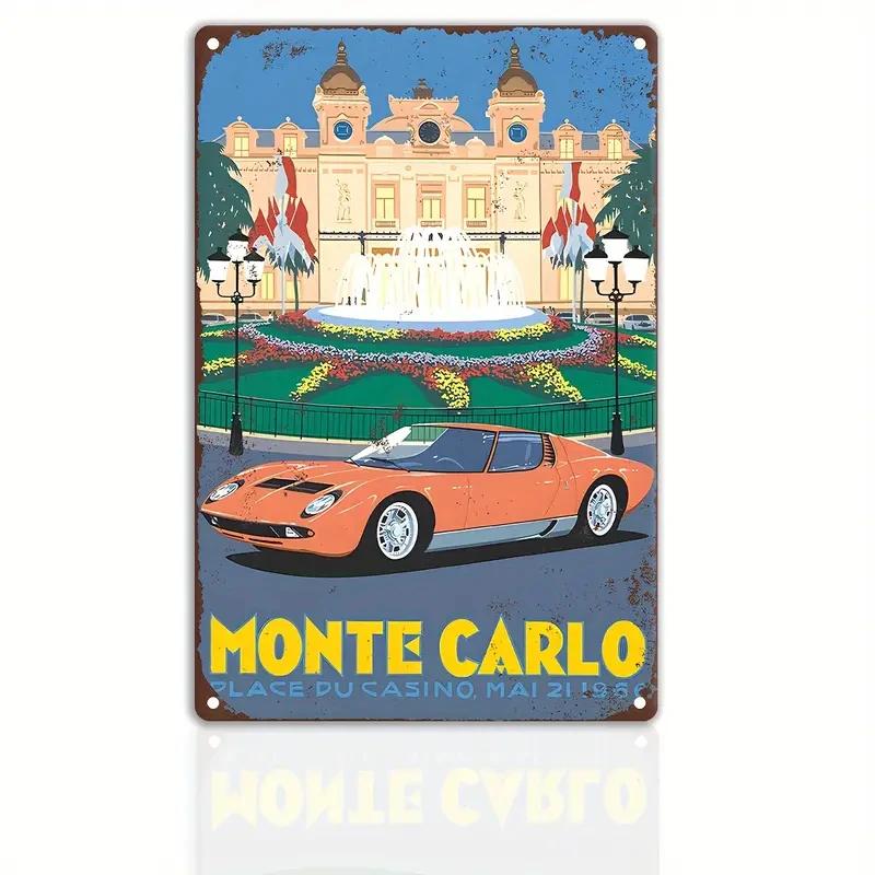 Vintage Metal Sign Travel Round The World FRANCISCO,LOUVR,MILAN,Poster,Home,Bar,Room,Hotel,Cafe,Club Retro Wall Decor Plate Gift