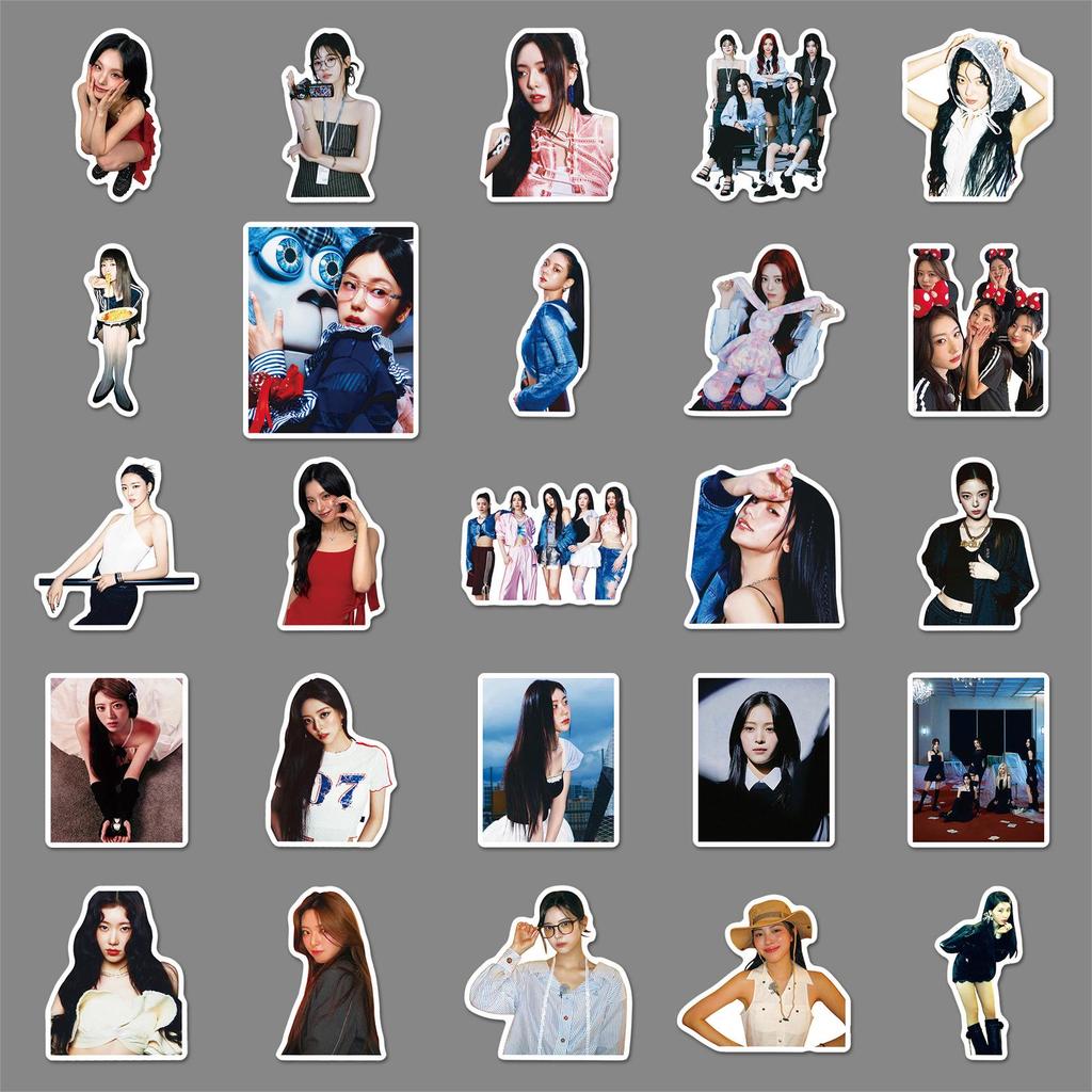50 ITZY Graffiti Stickers - Personalized Korean Girl Group Lee Chae-ryeong Decals for Phones and Motorcycles