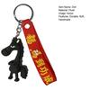 Cool Black Horse Plush Keychain Soft Stuffed Animal Pendant for Bag Backpack Keys Handmade Gift for Girls Boys Friends Family Birthday Christmas