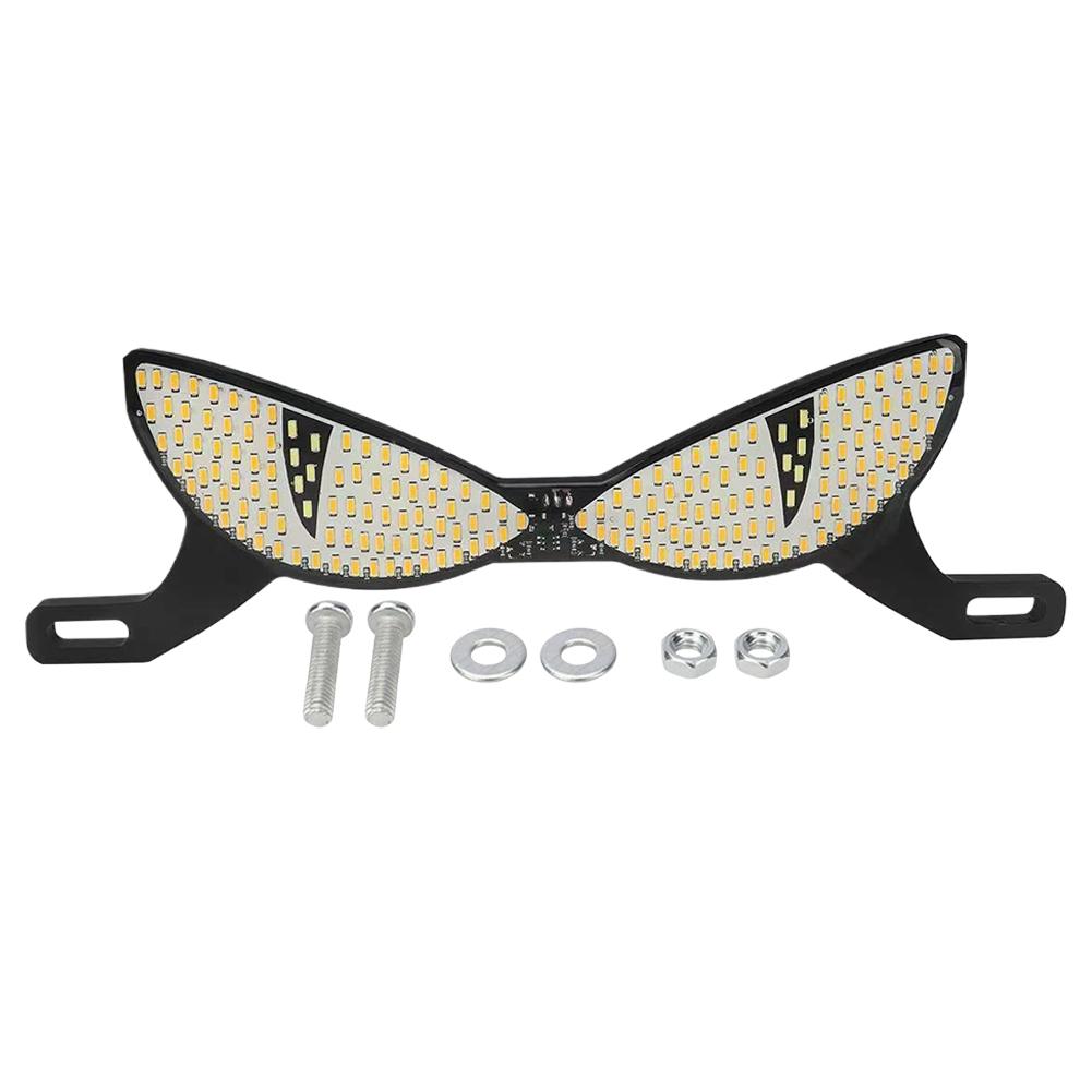 Motorcycle LED License Plate Decorative Lights Snake Eye Rear Tail Light Strobe Flashing Electric Motorcycle Modified Accessory