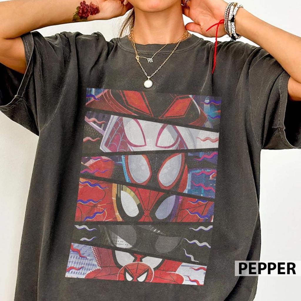 Vintage Graphic Spiderman Peter Parker Miles Morales Comfort Colors Shirt