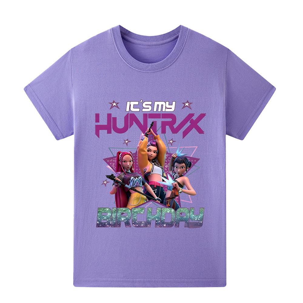 A1240 Kinder Jungen Mädchen Kpop Rumi Zoey Mira Print Kurzarm T-Shirt