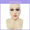 Bald Beautiful Woman Latex Head Mask Halloween Cosplay Costume Prop For Adults