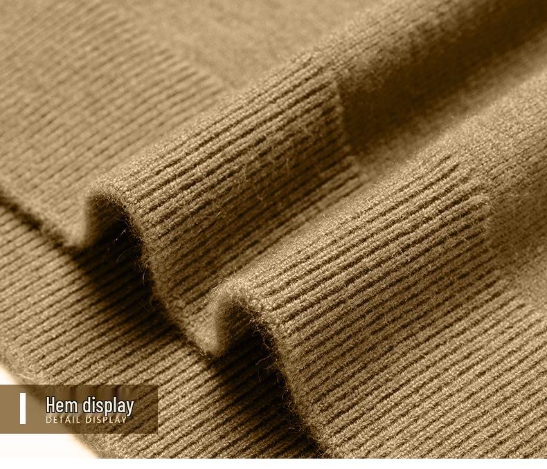 Men's High Neck Wool Sweater - Warm, Versatile Knitwear for Autumn & Winter
