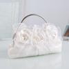 Borse e Pochette in Raso di Designer da Donna Borsa da Sera Floreale Borse Bianco Floreale Lusso Borse da Giorno per Sposa Pochette da Cena