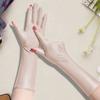 Summer Spring Women Mid-Long Sunscreen Gloves Stretch Anti Uv Slip Resistant Driving Glove Breathable Sun-Protective Sleeve