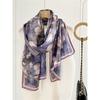 Silk Plain Crepe Satin Long Silk Scarf for Women