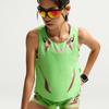 Women's Nike AEROSWIFT Running Tank Tops Women's Holographic Green/Black/Black Crew Neck Moderate