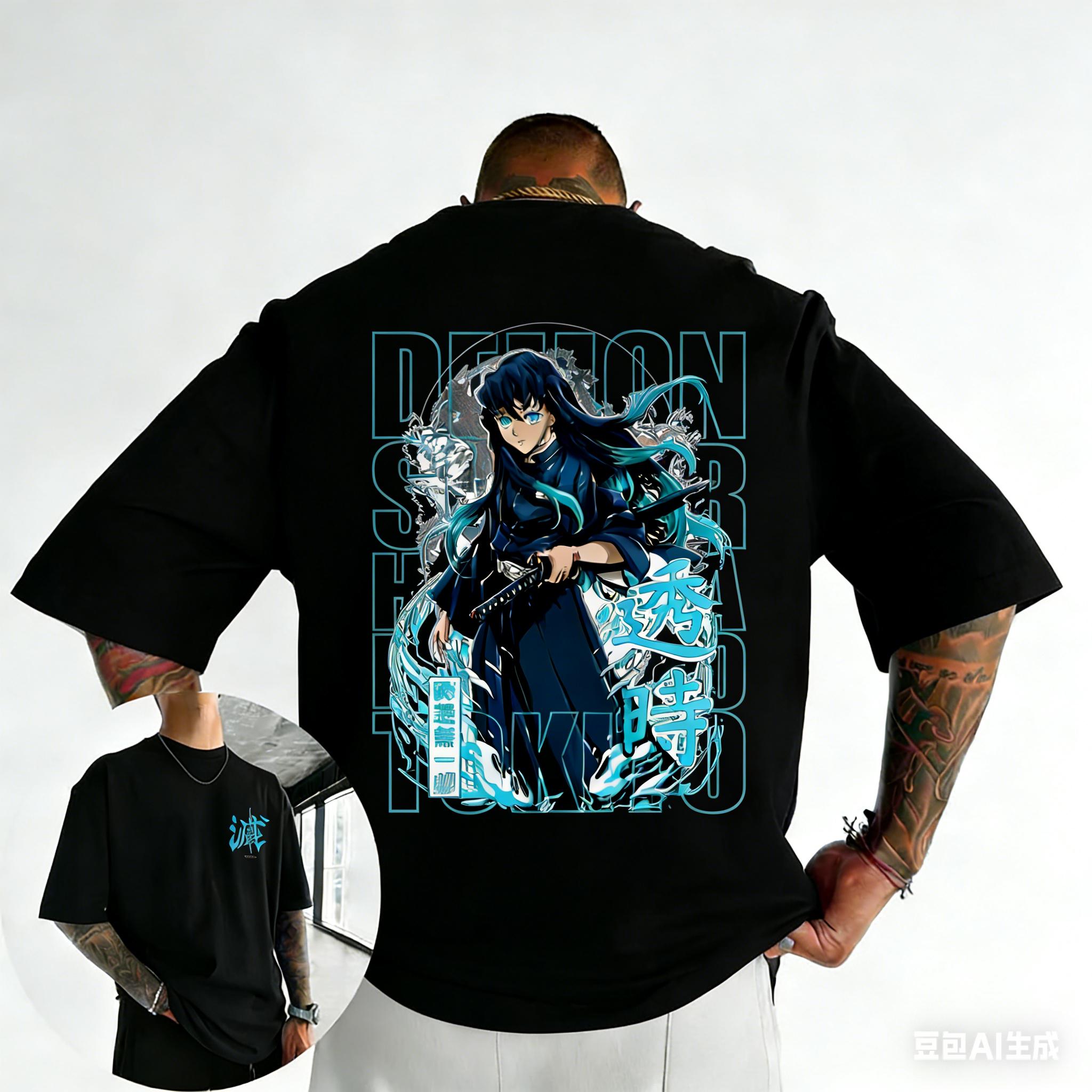 Demon Slayer Anime Time Transparent Ichiro Mens Tshirt 2026 SpringSummer New Y2K Super Style Mens and Womens Streetwear S