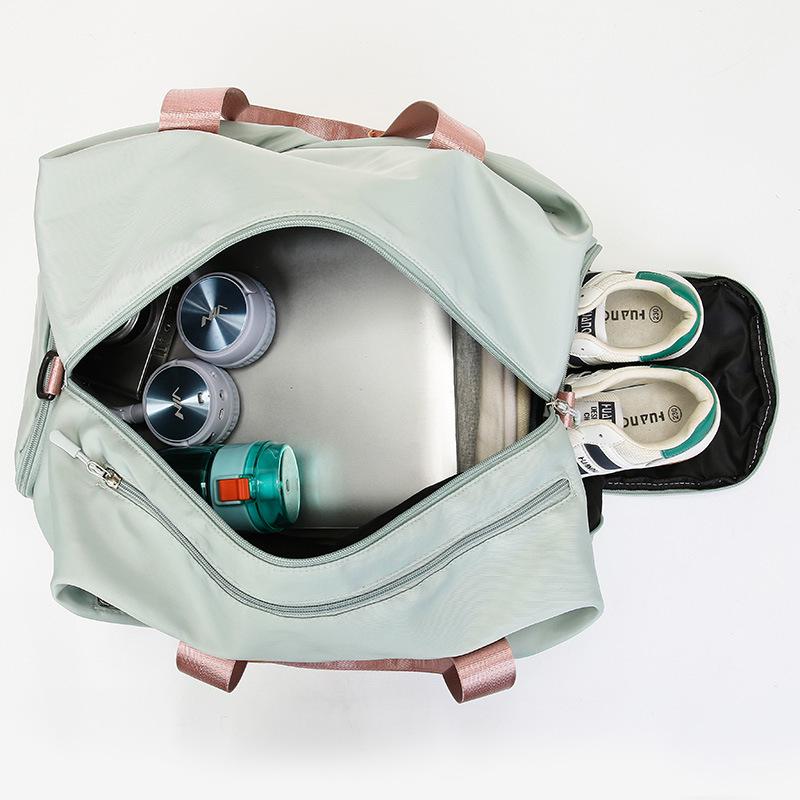 Women's Fitness Sports Bag with Shoe Compartment, Dry/Wet Separation, and Macaron Color for Yoga, Swimming, and Training