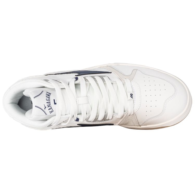Mizuno Court Slam Hi Trendy Casual High-Top Sneakers Unisex Sneakers White Navy D1GH222402