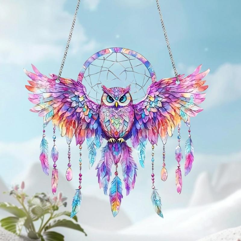 Colorful Avian Acrylic Bird Pendant Wall Decorations Light Hanging Art works For Indoor and outdoor Space Ornamentation