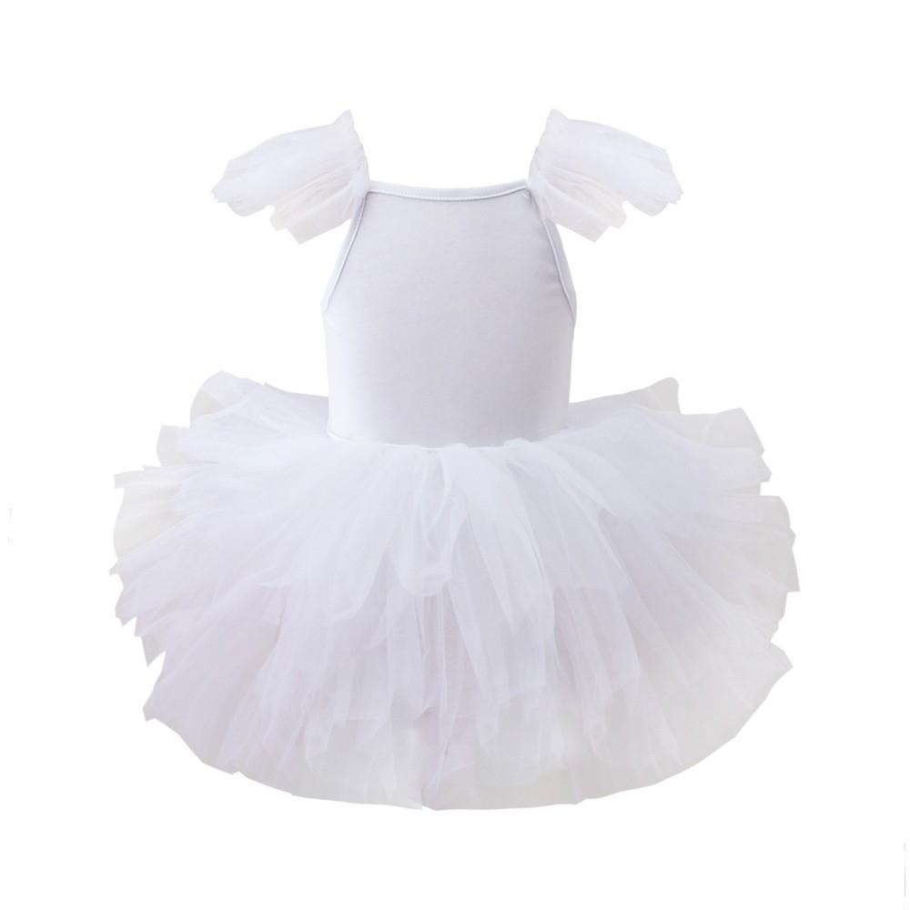 Short Sleeve Ballet TuTu Dress Puffy Ballet Performance Costume Baby Girl Ballet Skirt  Photo Shoot 90cm