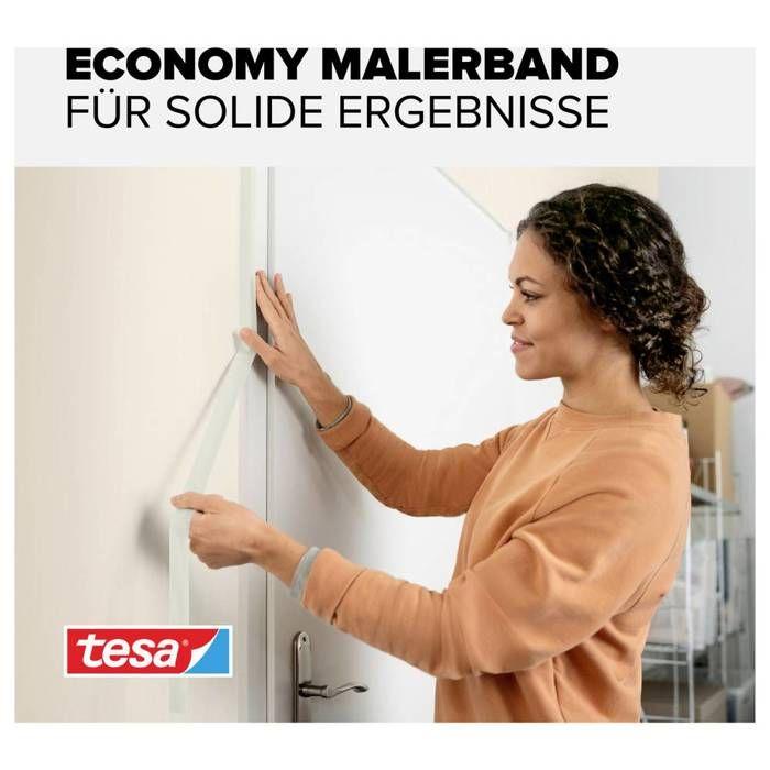 TESA Ruban de masquage Protection Basic - 50m x 50mm - Sans trace 4 jours