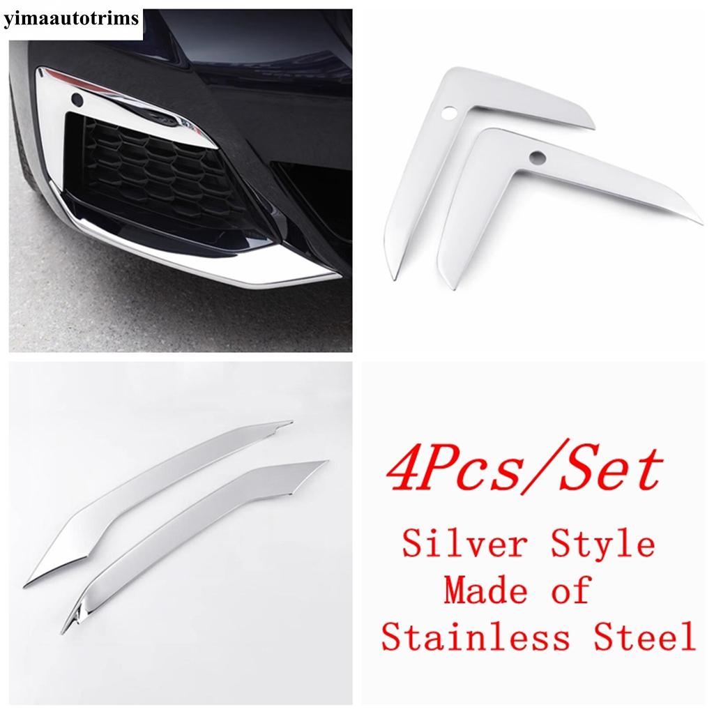 Front Fog Light Lamp Eyelid Eyebrow Bumper Corner Strip Decor Cover Trim Accessories For BMW 5 Series G30 525i 530i 2017 -