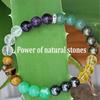 Money Drawing Peacock Stone Bracelet Green Stone Adorned Wealth Bracelet Good Fortune Wrist Chain for Dates Parties
