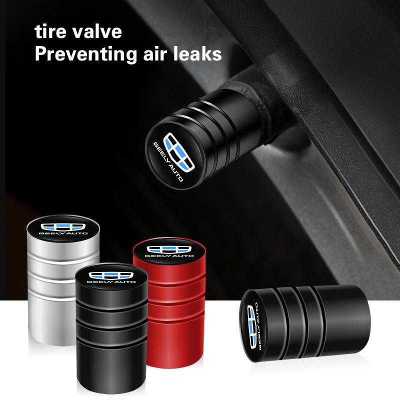 4pcs Car Wheel Tire Caps Airtight Cover For Geely Coolray Geometry C GX3 Emgrand EC7 LC Panda Tugella Binray X7 Okavango Atlas