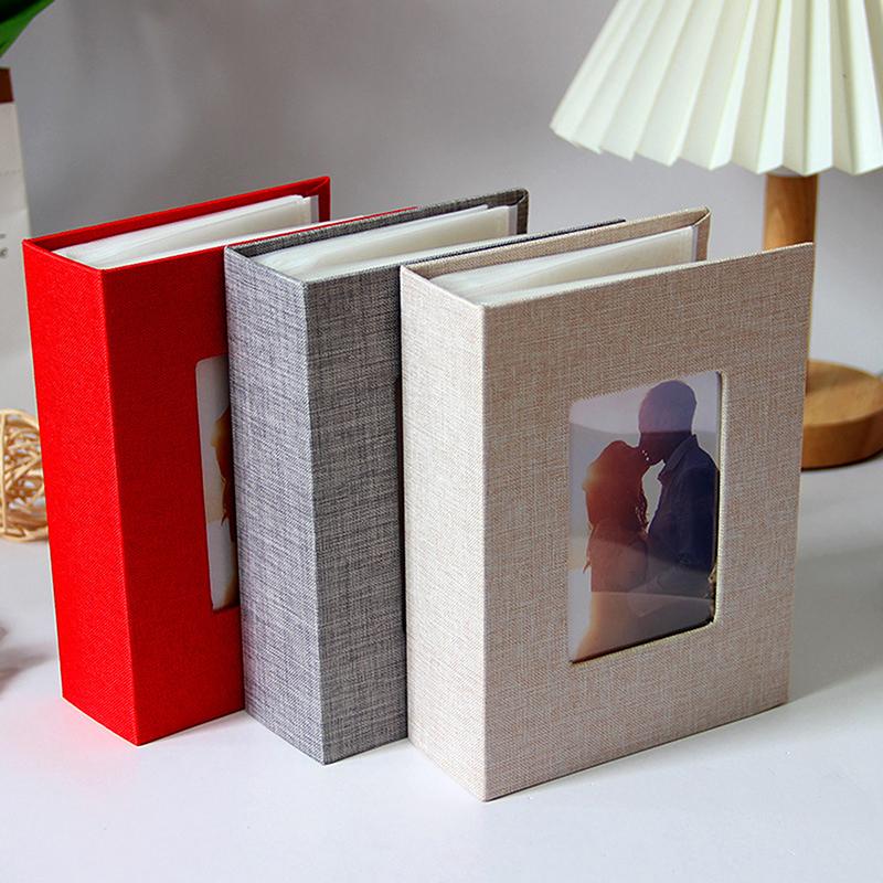 New Linen Cover Photo Album; Holds 100 Photos 4x6; Slip-in Design; DIY Writable; Ideal for Children Growth Pictures