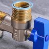 Bathroom High Flows Hot/Cold Water Shut Off Valves 1/2inch Turn Angle Stop Valves Brass Plumbing Fitting Easily To Install