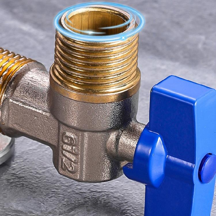 Bathroom High Flows Hot/Cold Water Shut Off Valves 1/2inch Turn Angle Stop Valves Brass Plumbing Fitting Easily To Install