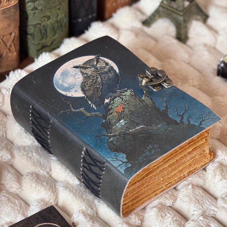 Tree of Life Leather Grimoire Journal: Large Spell Book, Celestial Gifts