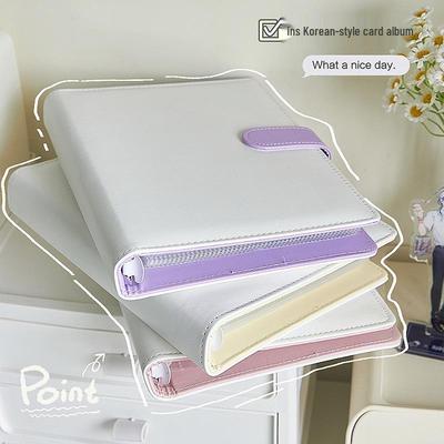A5 PU Card Album - Chasing Stars: 3-inch Postcard & Idol Card Storage, Four-Grid Polaroid Album