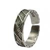 Adjustable Open Ring Men Women Vintage Geometric Animal Motif Handmade Plated Unisex Statement