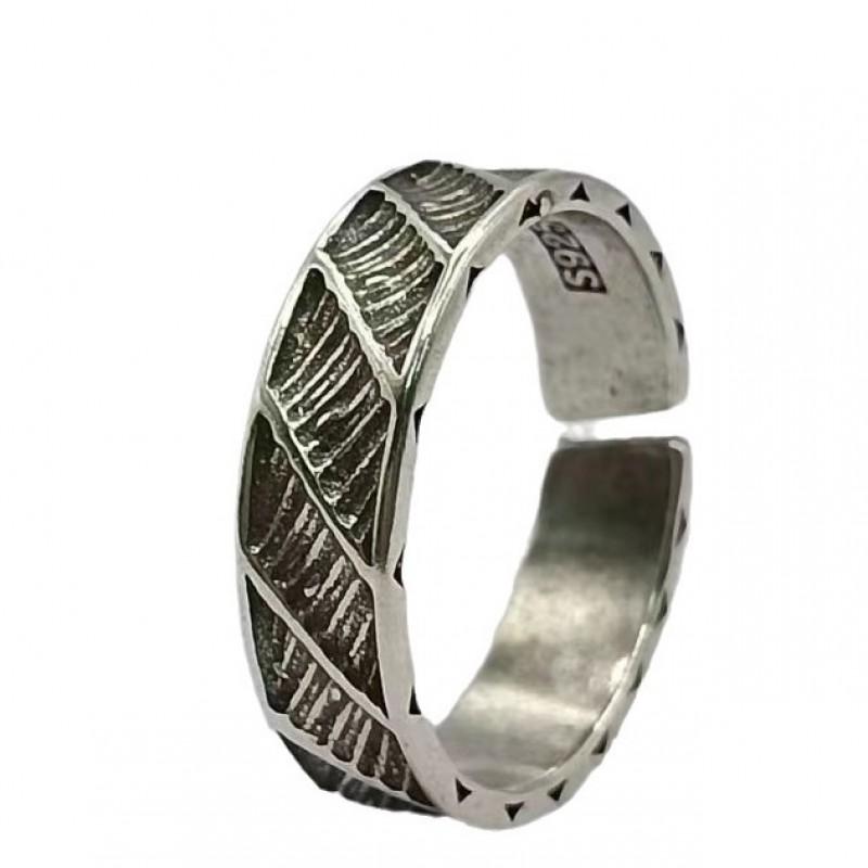 Adjustable Open Ring Men Women Vintage Geometric Animal Motif Handmade Plated Unisex Statement