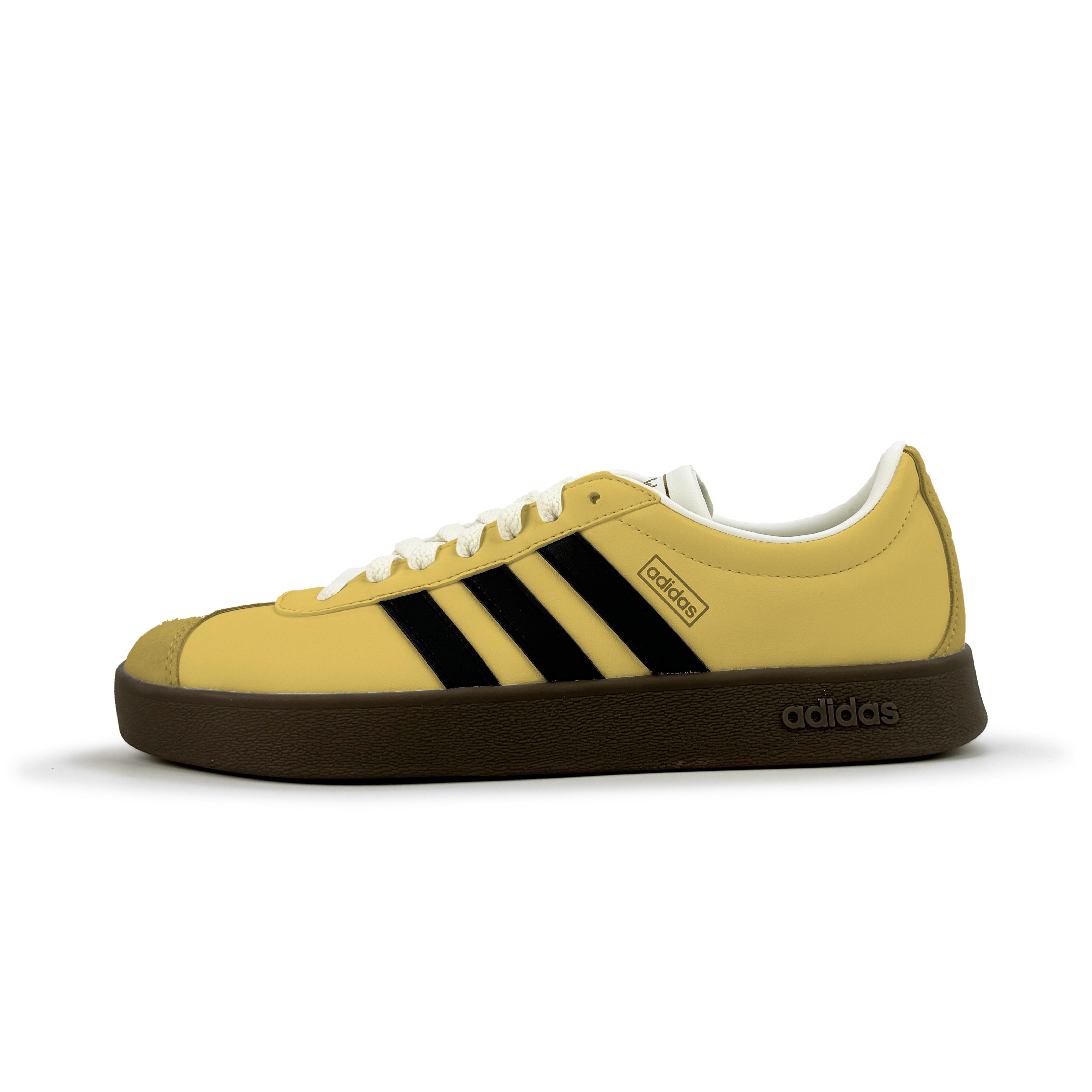 

Adidas Vl Court Classic Summer Glow Abrasion Resistant Low top Skateboard Shoes Unisex Black Yellow JI0497(Team48-) 39⅓