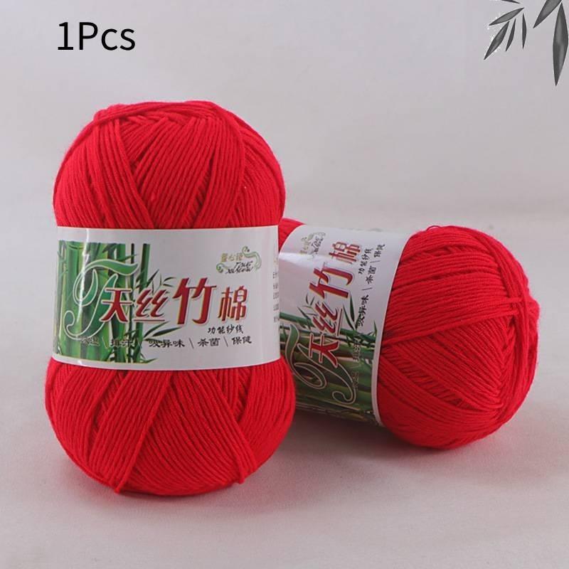 Fio de Tricô para Bebê de Algodão com Carvão de Bambu de Qualidade Premium Para Crochê e Tecelagem