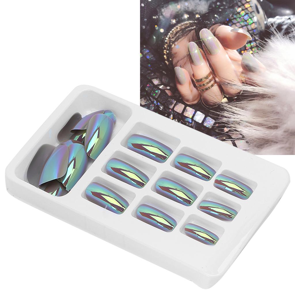 24pcs Fashionable Fake Nails Detachable Bright Color False Nail Patch Full Cover Nail Art Tips06