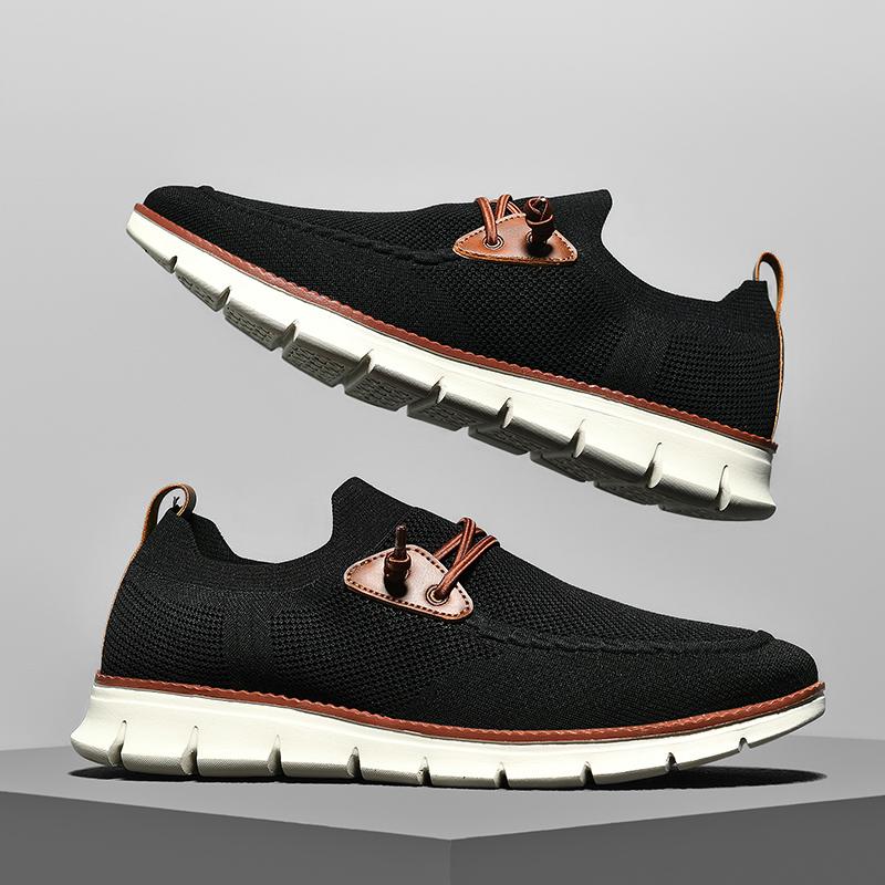 TUINANLE Herrloafers Svarta Sneakers Större Storlekar 40-50 Skor Casual Sneakers Andningsbara Nätskor