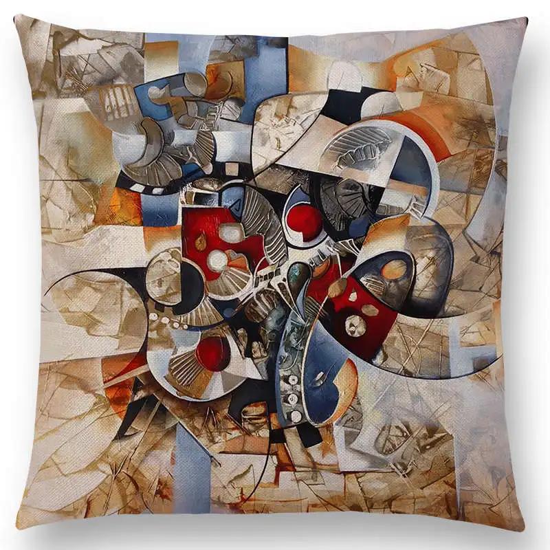 Nowy d Drukowany Wspaniały Abstrakcyjny Obraz Rzeźba Tajemniczy Wzór Fantastyczna Poszewka na Poduszkę Sofa Narzuta Poszewka na Poduszkę