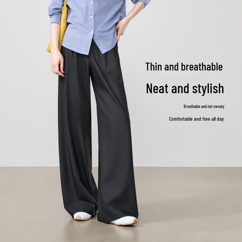 Women's High-Waisted Wide-Leg Suit Pants