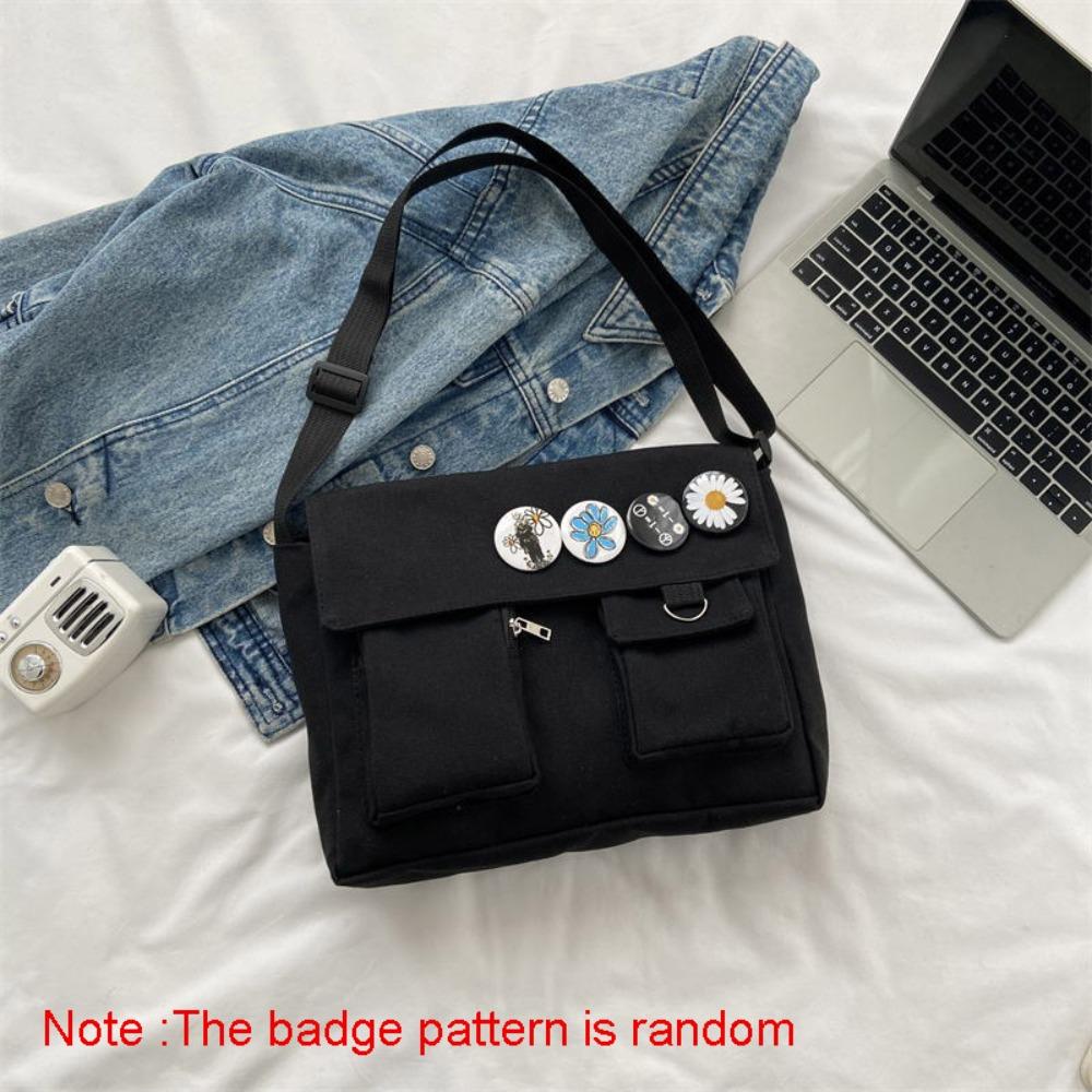 

Causal Square Message Bag Korean Style Sports Shoulder Bag Fashion Nylon Crossbody Bag Outdoor чёрный