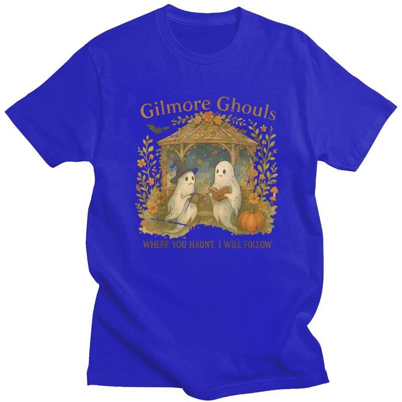 Gilmore Ghouls Where You Haunt I Will Follow Halloween T Shirt for Unisex 100 Cotton Tshirts Short Sleeve Tee Shirt Loose Fit