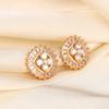 Hot-selling Seiko Flash Diamond Circle Cross Stud Earrings Japanese and Korean Creative Earrings