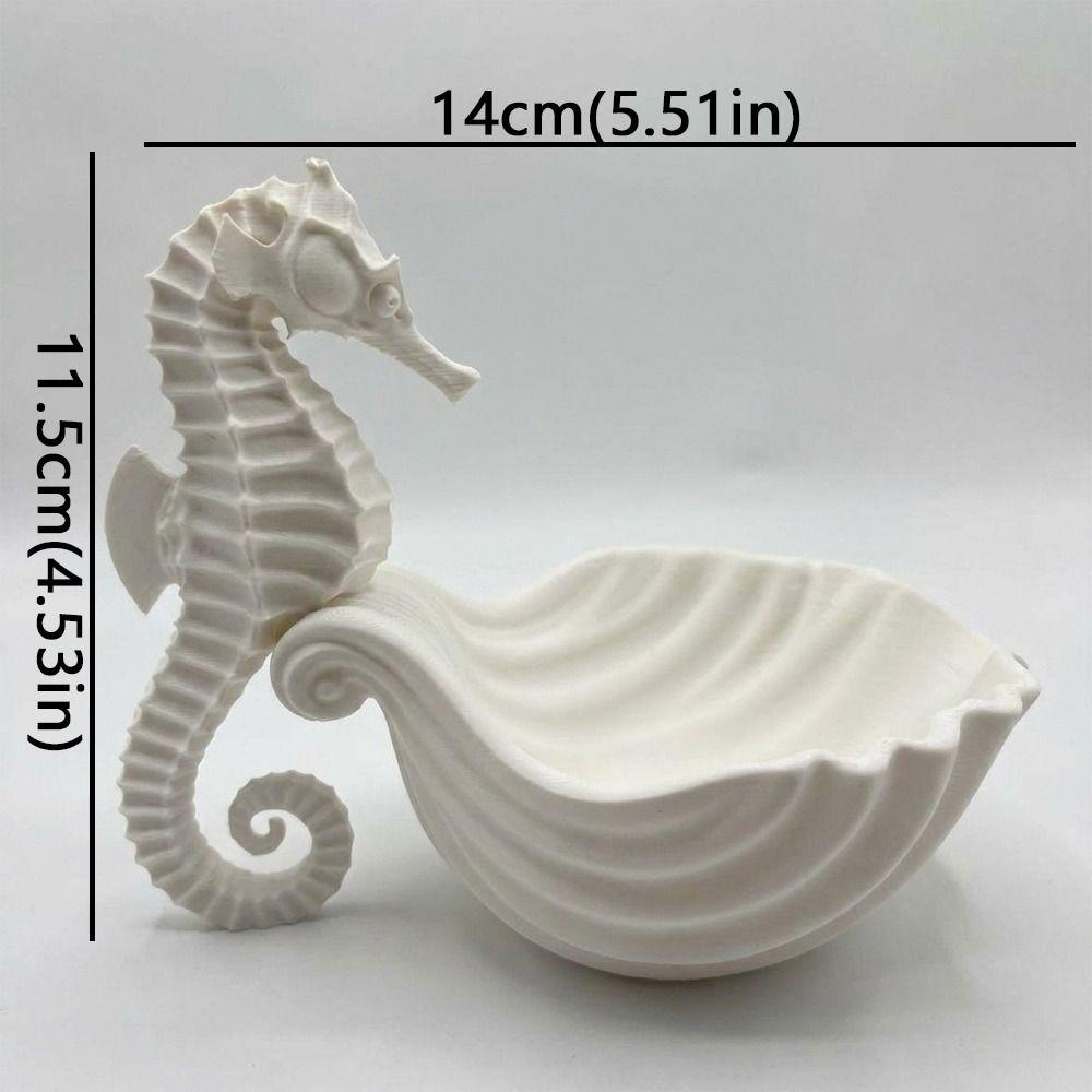 Cute Jewelry Display Stand Plastic Rings Holder Unique Seahorse-Shaped Storage Tray Home Ornaments