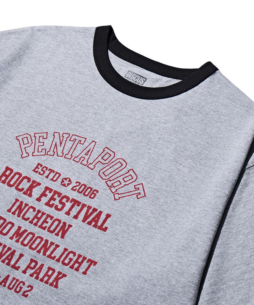 DISCUS ATHLETIC 2026 Pentaport Ringer T-Shirt Melange Grey