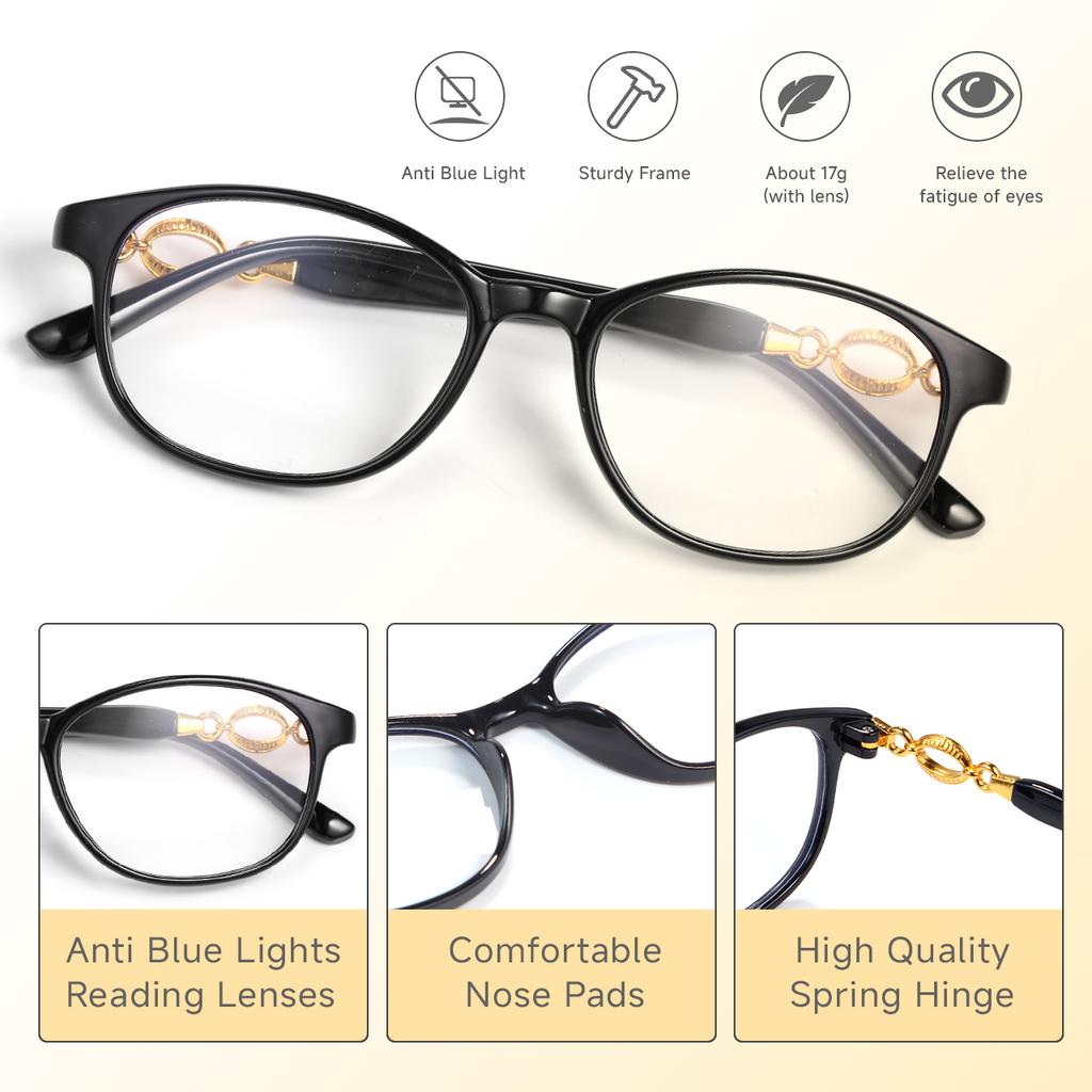 1pc Reading Glasses with Unique Temple Design—elegant Fashionable and Perfect for Presbyopia