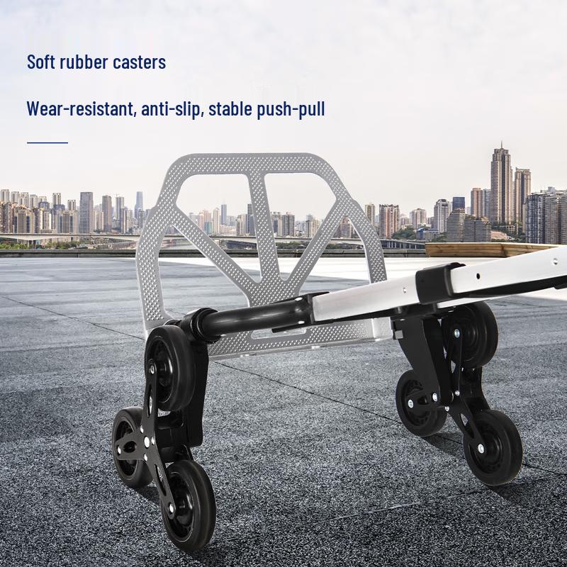 Deli DL431073 Foldable Aluminum Stair Climbing Hand Truck