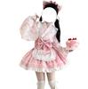 Lilikakoi Kimono Dress Cute Ribbon Check Mini Long Dreamy Cute Top and Perfect for Stylish Outfit for and Fall Women's 4-Piece Set, Pattern, Sleeves,