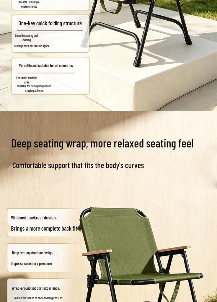 Portable Foldable Outdoor Leisure Chair for Fishing, Beach, Camping, and Art Sketching