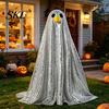 Ghost Outfit for Garden Goose Halloween Costume, with Shiny Sequin Decor, Decorative Accessories Statue Atmosphere Prop, Holiday Yard Decorations Cute